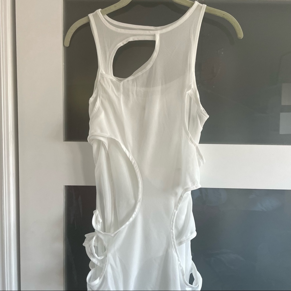 Vintage style white long maxi dress - Picture 6 of 8
